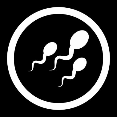 Sperm yuvarlak vektör simgesi