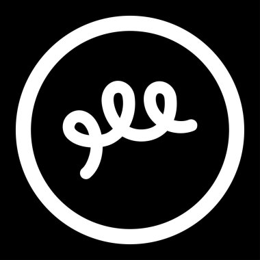 Spiral basili yuvarlak vektör simgesi