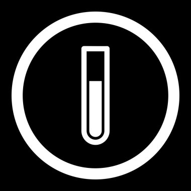 Test tüpü yuvarlak vektör simgesi