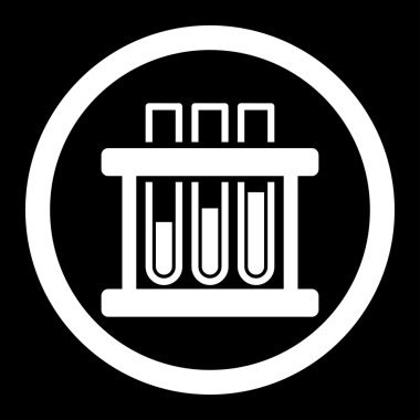 Test tüpleri yuvarlak vektör simgesi