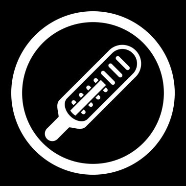 Termometre yuvarlak vektör simgesi