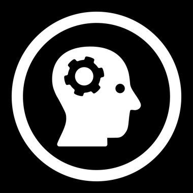 Düşünme yuvarlak vektör simgesi