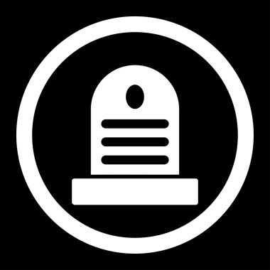 Mezar taşı yuvarlak vektör simgesi