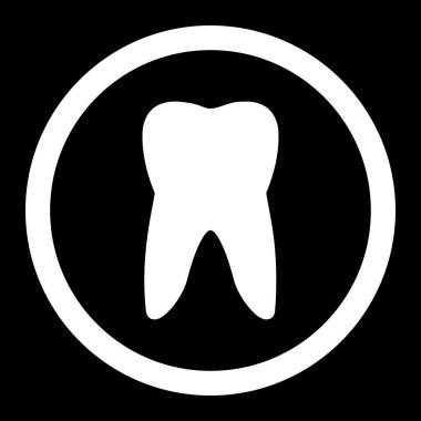 Diş yuvarlak vektör simgesi