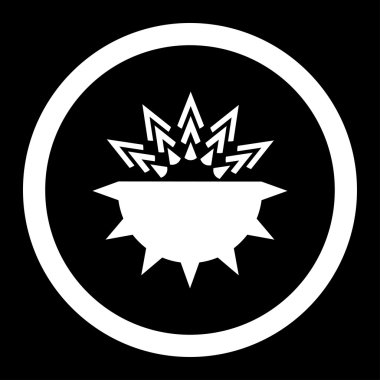 Viral yapısı yuvarlak vektör simgesi