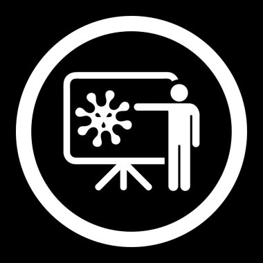 Virüs rapor vektör simge yuvarlak