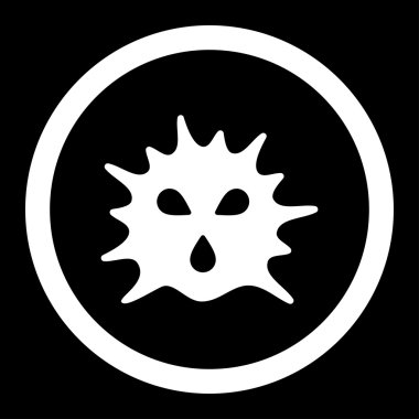 Virüs yapısı yuvarlak vektör simgesi