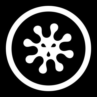 Virüs yuvarlak vektör simgesi