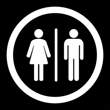 WC yuvarlak vektör simgesi