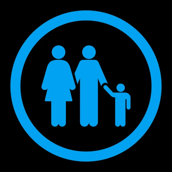 Familie afgeronde Vector Icon — Stockvector