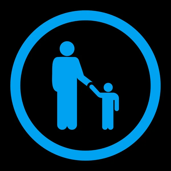 Pai com filho arredondado vetor ícone — Vetor de Stock