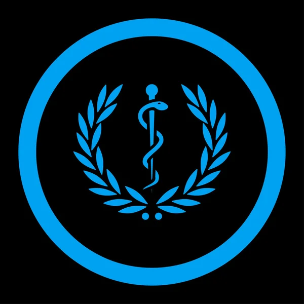 Icône vectorielle arrondie d'emblème de soins de santé — Image vectorielle