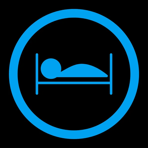 Cama de paciente redondeada Vector Icono — Archivo Imágenes Vectoriales