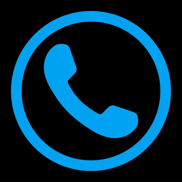 Telefono ricevitore arrotondato icona vettoriale — Vettoriale Stock