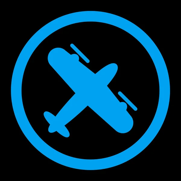 Schraube Flugzeug abgerundete Vektor-Symbol — Stockvektor