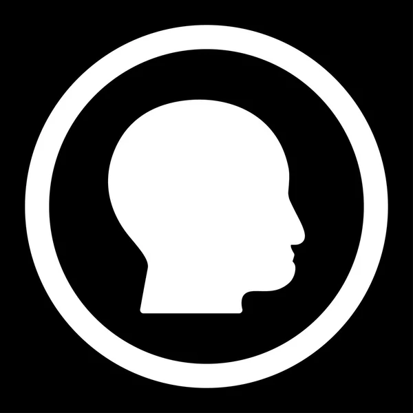 Icono vectorial redondeado cabeza calva — Vector de stock