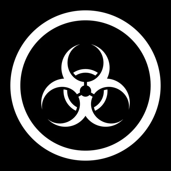 Biohazard Symbol abgerundetes Vektorsymbol — Stockvektor