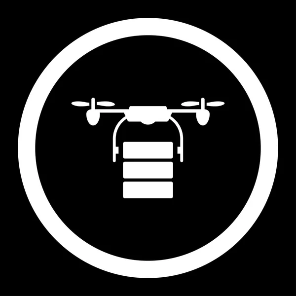 Rakomány Drone lekerekített Vector Icon — Stock Vector