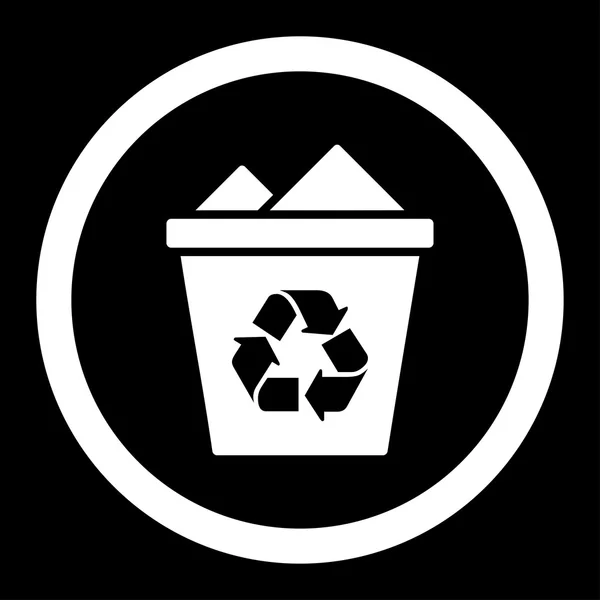 Ícone de vetor de Lixeira Reciclagem Completa —  Vetores de Stock