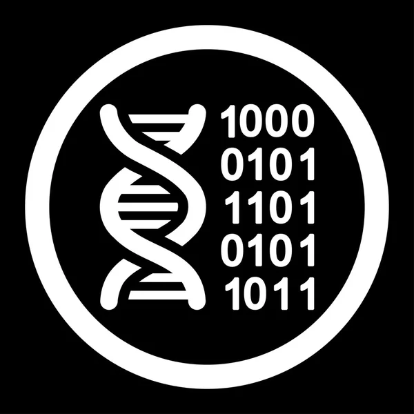 Codice genetico Icona vettoriale arrotondata — Vettoriale Stock