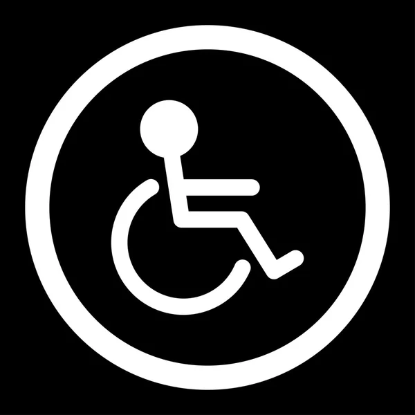 Handicapped Rounded Vector Icon — Stock Vector