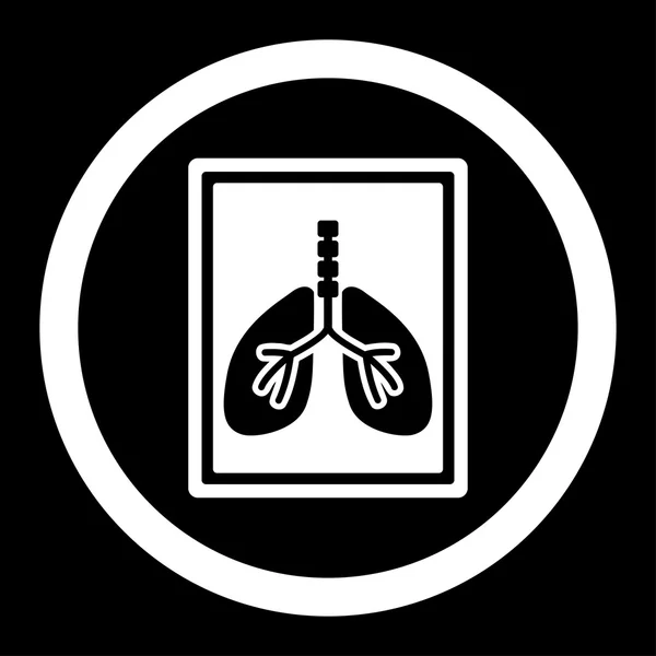 Lungs X-Ray foto redondeada Vector icono — Archivo Imágenes Vectoriales