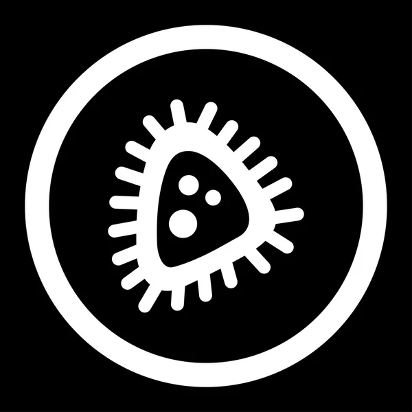 Micro parásito redondeado Vector icono — Vector de stock