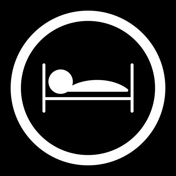 忍耐強いベッド丸みを帯びたベクトル アイコン — ストックベクタ