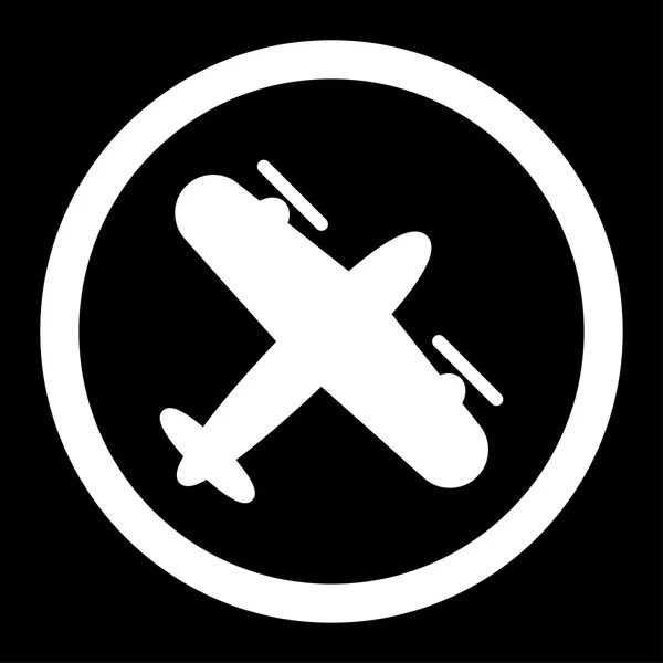 Vis avion rond vectoriel Icône — Image vectorielle