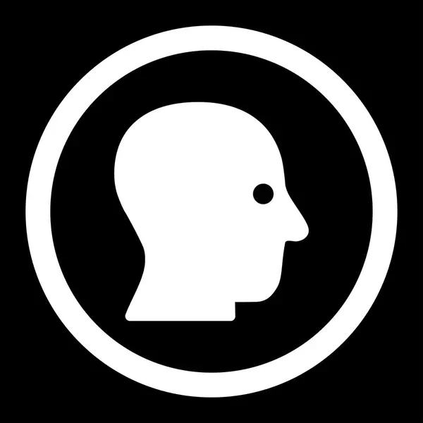 Tichá hlava zaoblené vektorové ikony — Stockový vektor