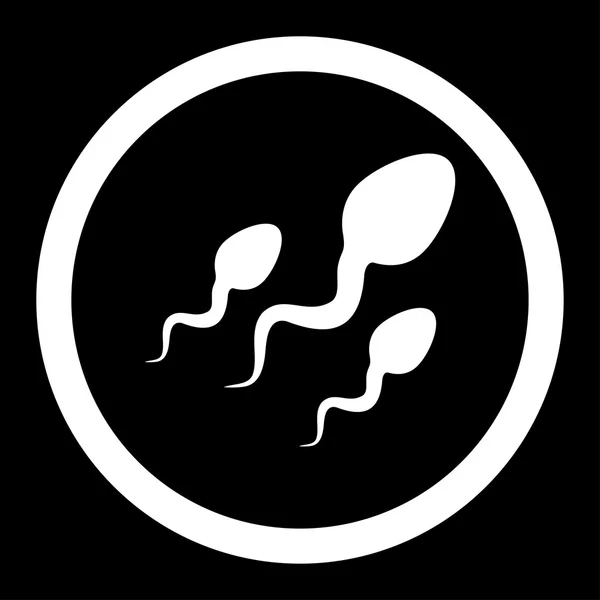 Sperm Rounded Vector Icon — Stock Vector