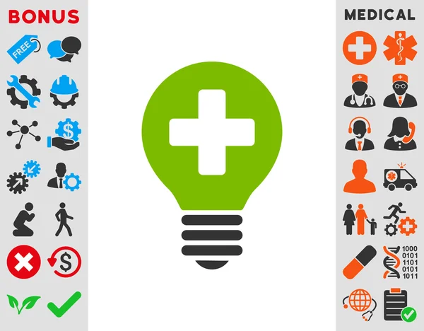 Healh Care Bulb Icon — Stock Photo, Image