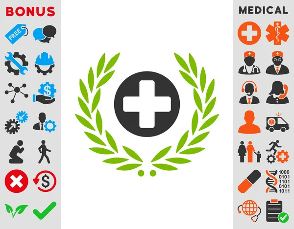 Icona Emblema Sanitario — Foto Stock