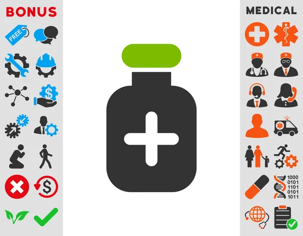 Medication Vial Icon — Stock Photo, Image