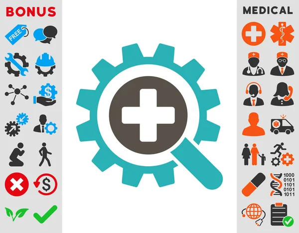 Medische technologie pictogram zoeken — Stockfoto