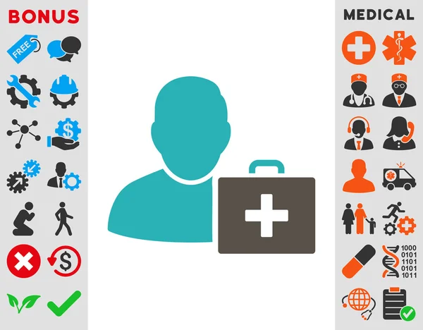 First Aid Man Icon — Stock Photo, Image