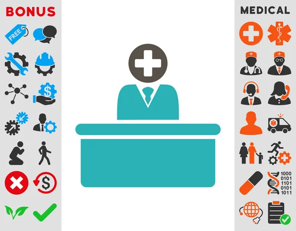 Medical Bureaucrat Icon — Stock Photo, Image