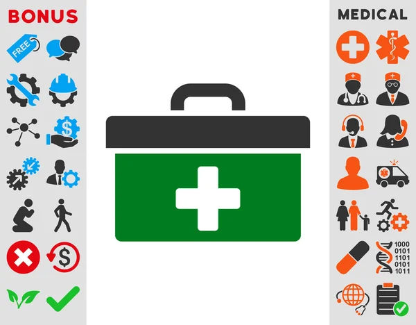 First Aid Toolbox Icon — Stock Photo, Image