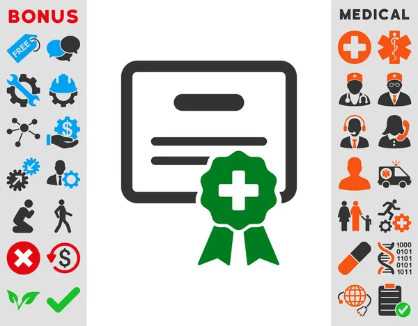 Icona di certificazione medica — Foto Stock