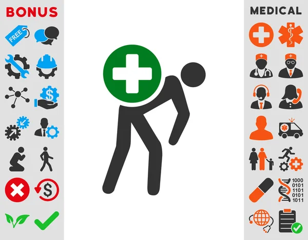 Icono de mensajero de medicamentos —  Fotos de Stock