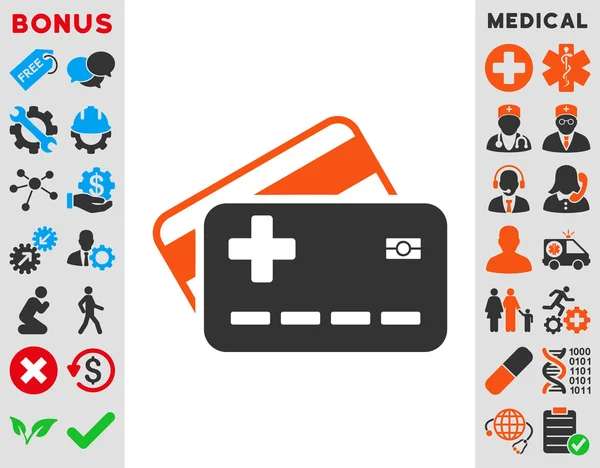 Medical Insurance Cards Icon — Stock Photo, Image