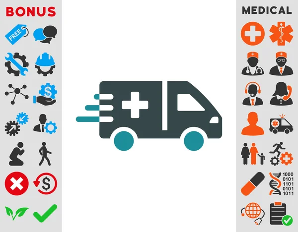 Ícone de carro de emergência — Fotografia de Stock