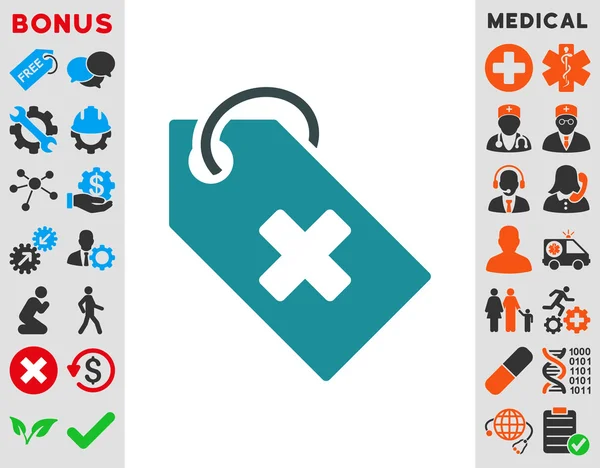 Hospital Tag Icon — Stock Photo, Image