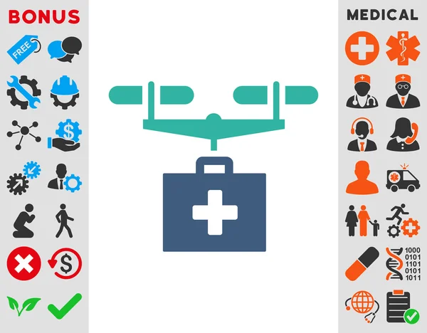 Drug Drone Delivery Icon — Stock Photo, Image