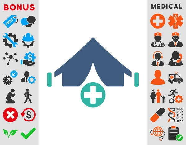 Veldhospitaal pictogram — Stockfoto