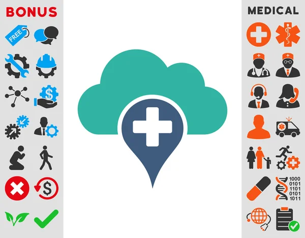 Medical Cloud Icon — Stock Photo, Image