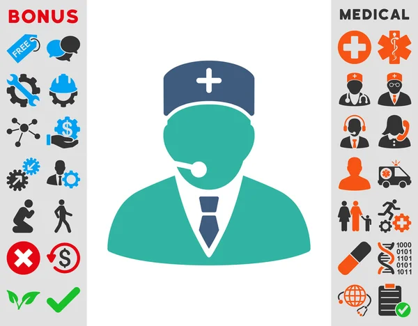 Ikona kierownik medyczny — Zdjęcie stockowe