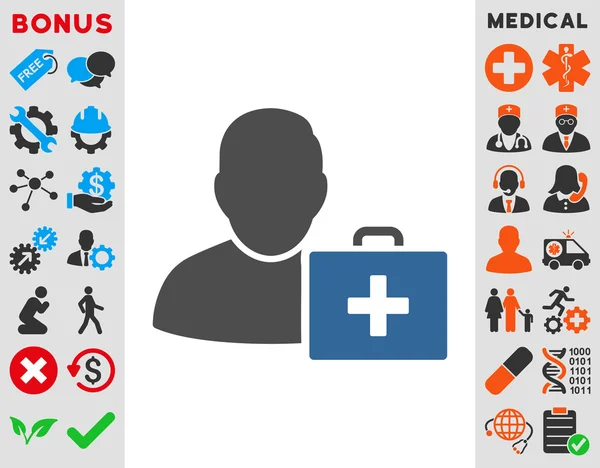 First Aid Man Icon — Stock Photo, Image
