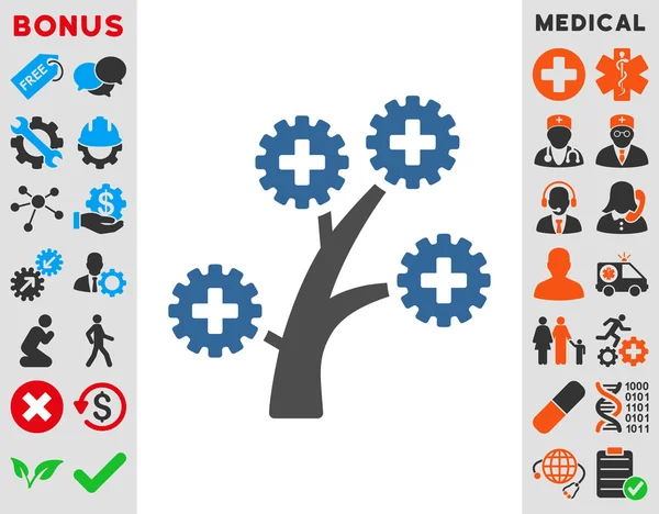 医療技術ツリーのアイコン — ストック写真