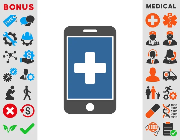 Icona di medicina mobile — Foto Stock